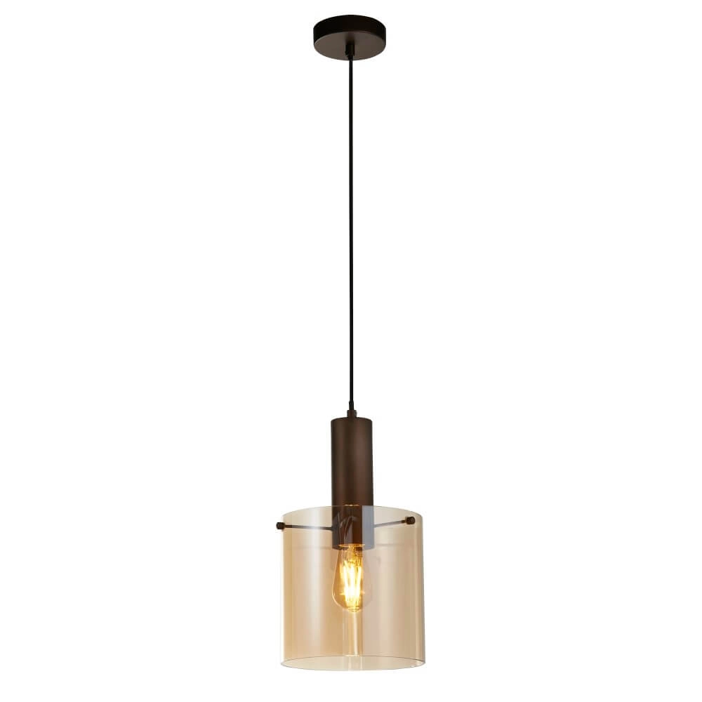 Bruine hanglamp Sweden 1-lichts Searchlight 5053423244310