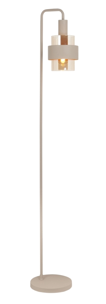 Trendy vloerlamp Marrone zand met glas