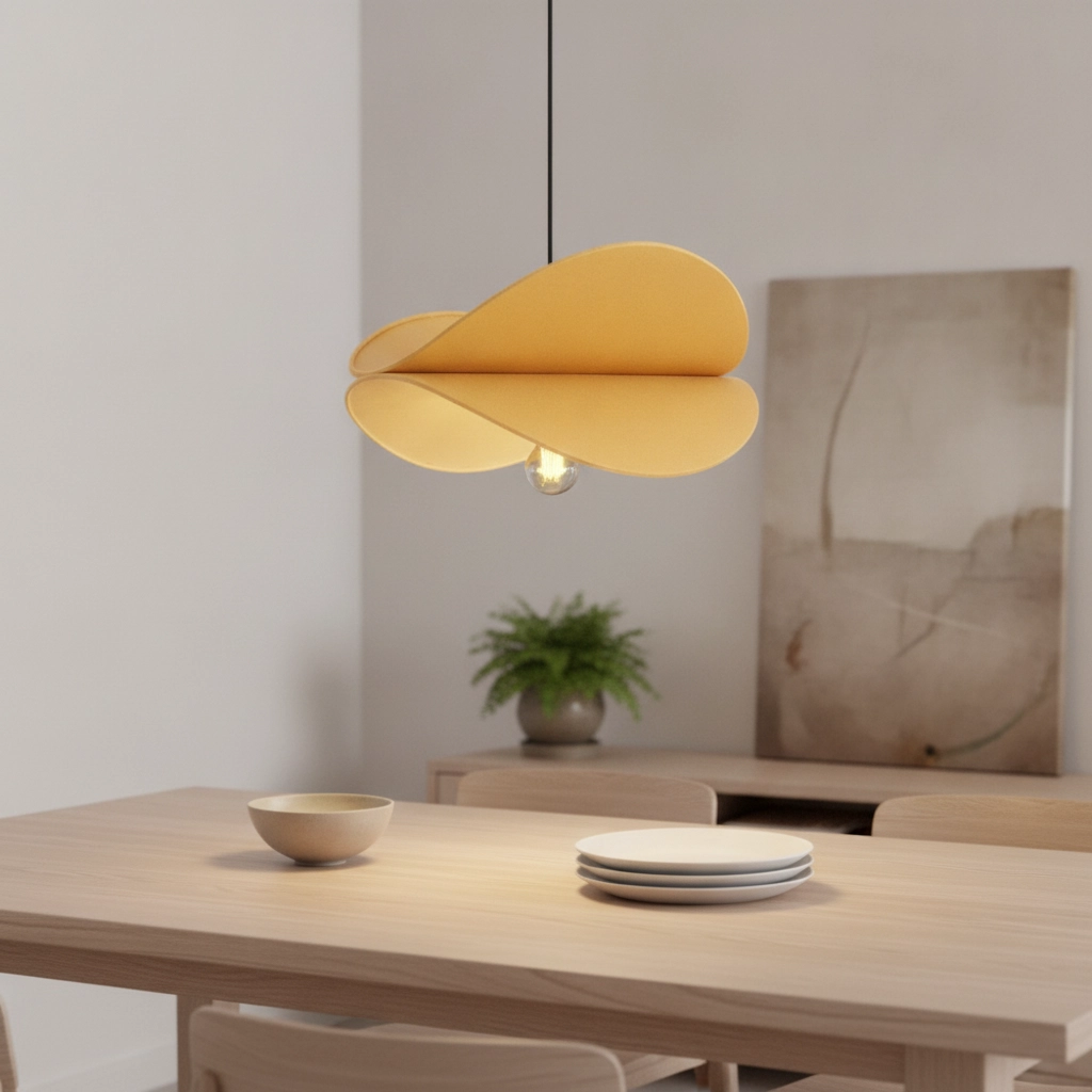 Moderne hanglamp Luve zwart met geel
