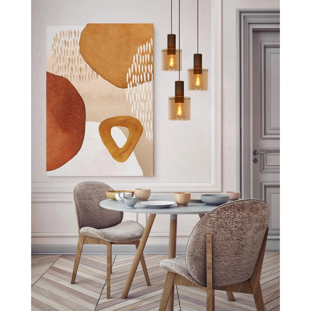 Hanglamp Toledo amber glas 3-lichts Lucide 5411212740861