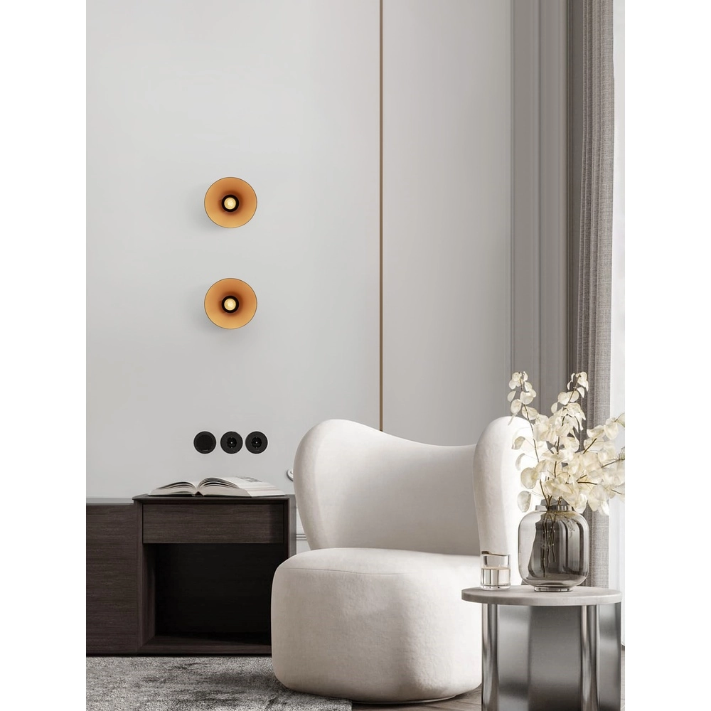 Design wandlamp Onia zwart met goud Lyora 5212017458179