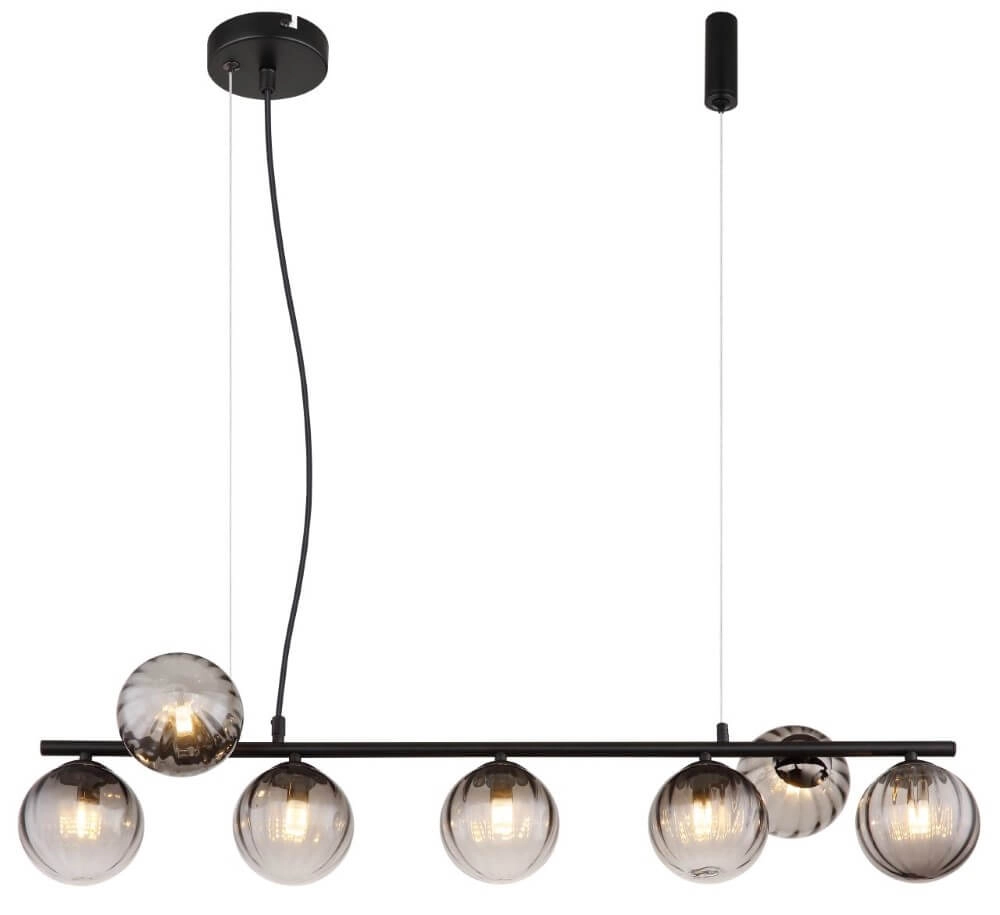 7-lichts hanglamp Dallerta smoke glas Globo 9007371452576