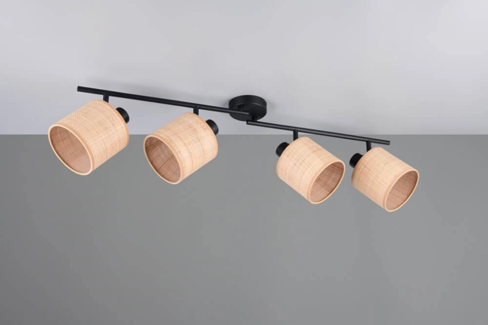 4-lichts plafondlamp Aimee met crème kappen Trio 4017807637359