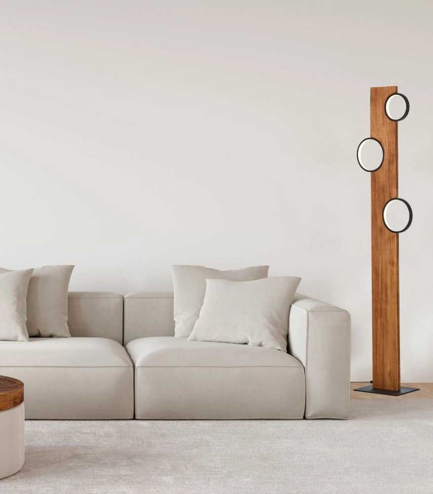 Vloerlamp Cheesy hout Brilliant 4004353429613