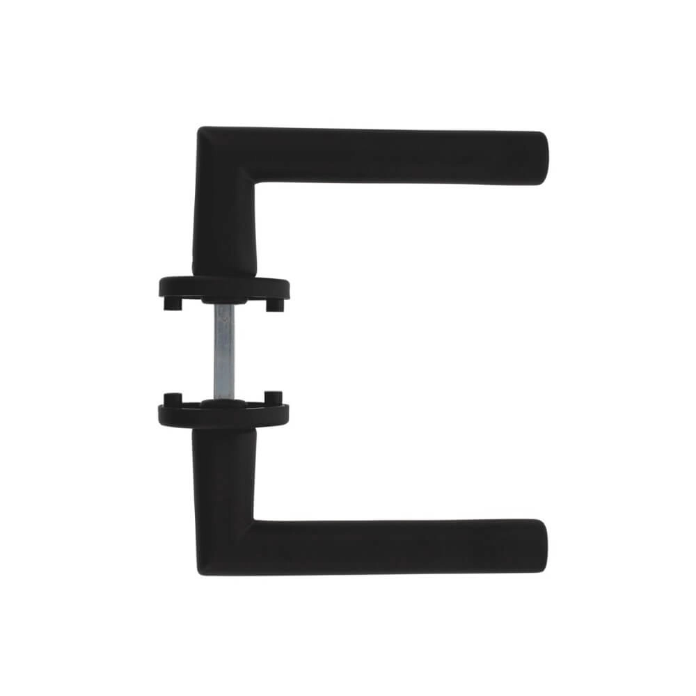 Deurklink Broome aluminium zwart Ø 5cm Intersteel 8714186505212