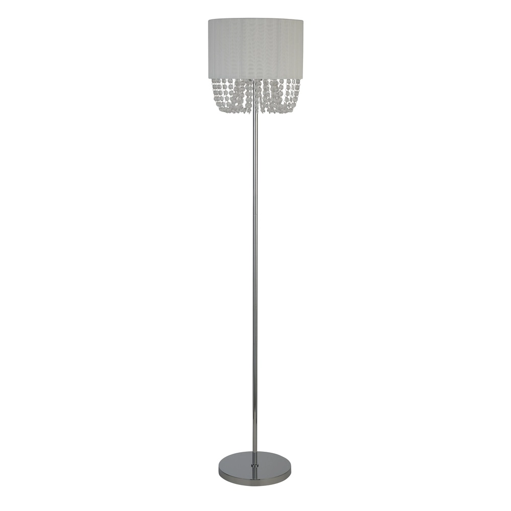 Vloerlamp Bellano chroom met wit Vloerlamp Bellano chroom met wit