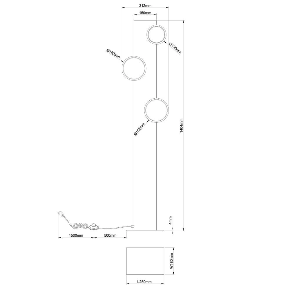 Vloerlamp Cheesy hout Brilliant 4004353429613