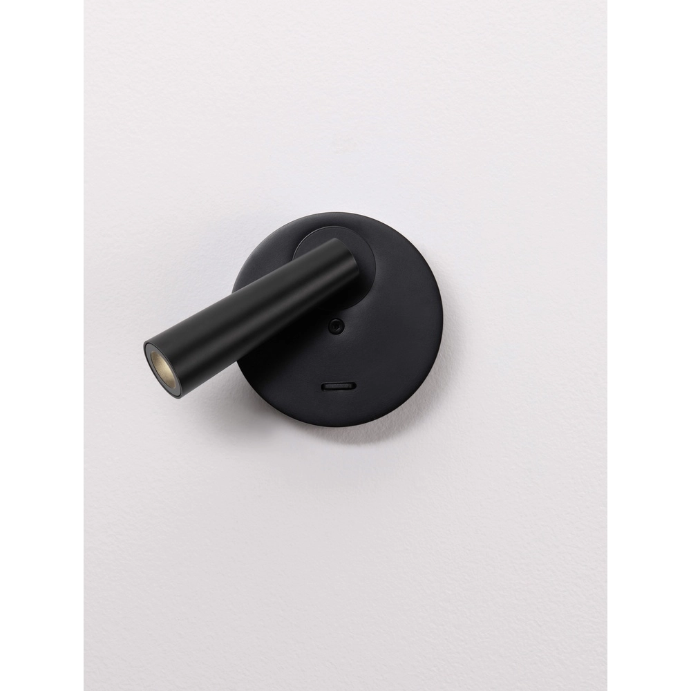 Bedlampje Tico zwart Lyora 5212017473172