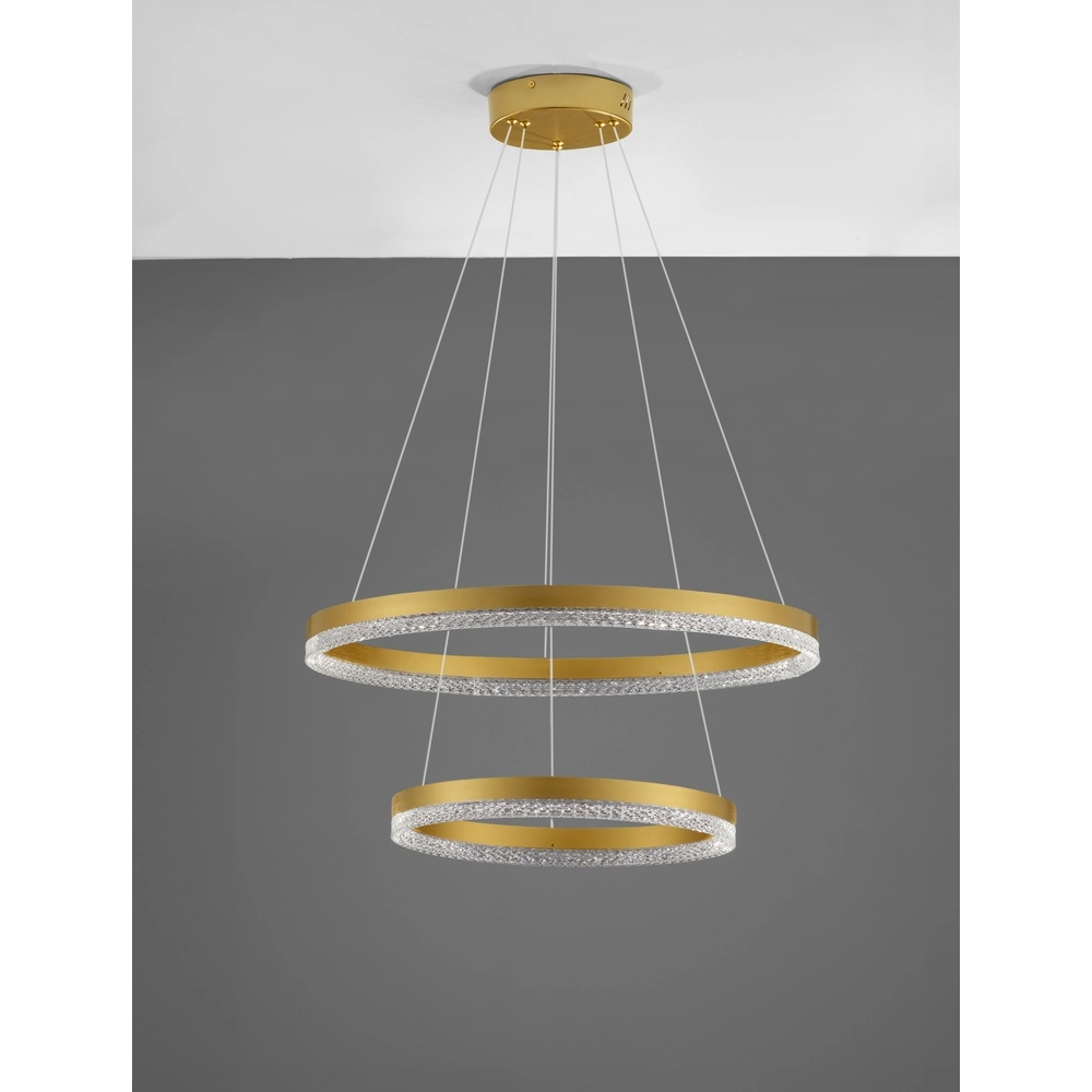 Hanglamp Adria goud Ø 60cm double