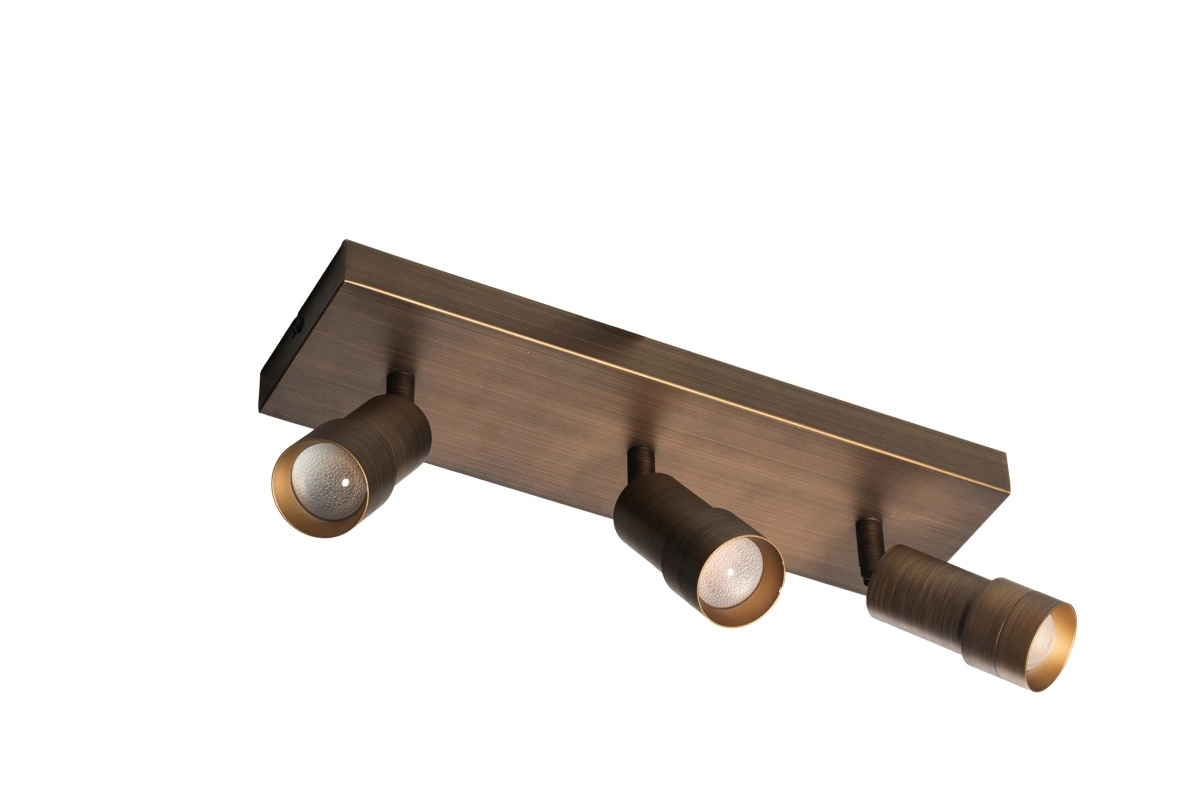 Triple opbouwspot Liam led - brons