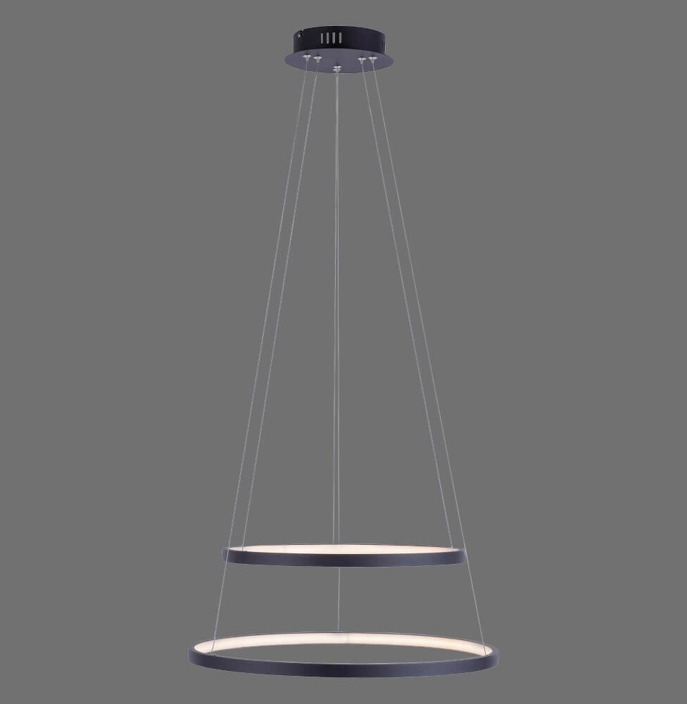 Ronde hanglamp Circle antraciet Just Light 4043689960353