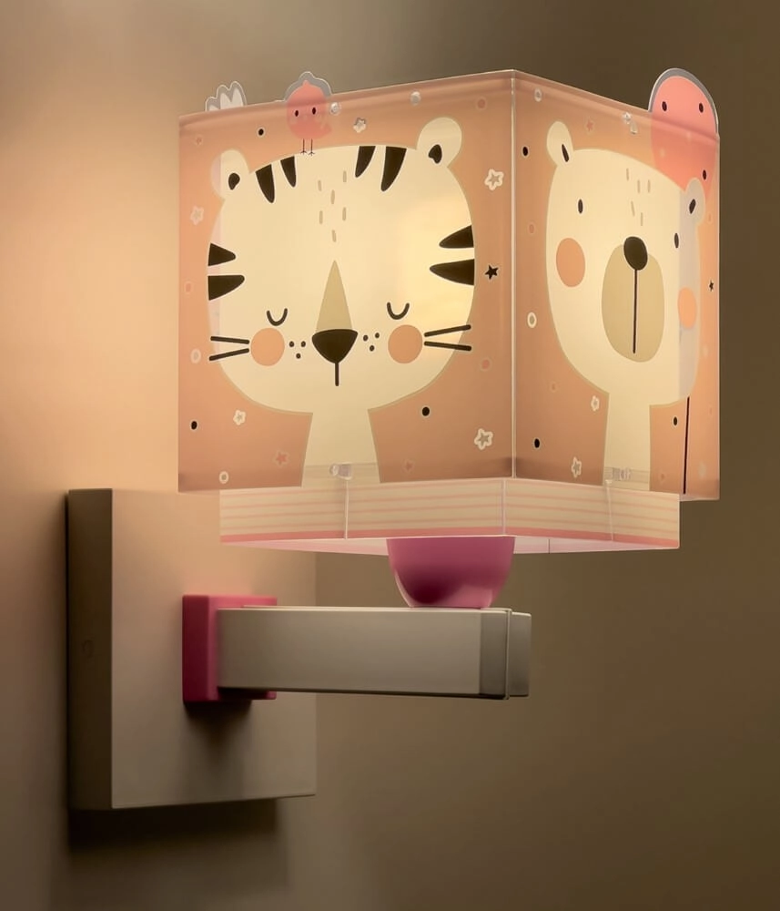 Kinderkamer wandlamp Baby Jungle soft roze Dalber 8420406631196