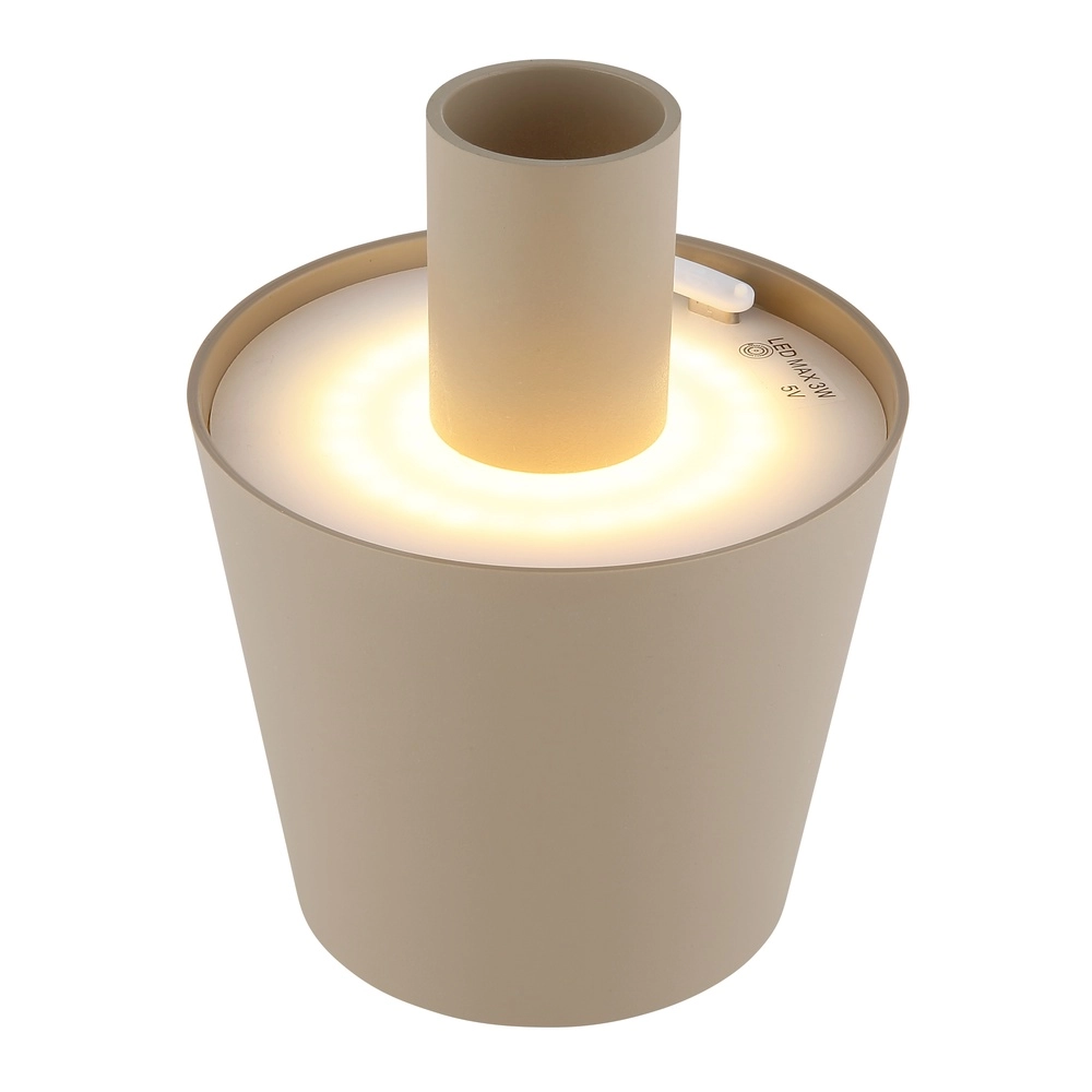 Fleslamp Vannie zand bruin oplaadbaar Globo 9007371468911