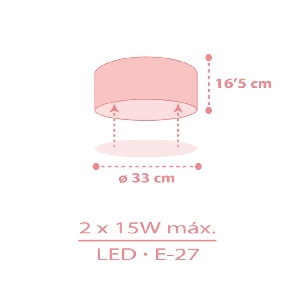 Sterren plafondlamp Star light roze Dalber 8420406001661