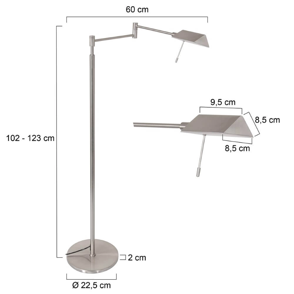 RVS leeslamp Retina met led Steinhauer 8712746135688
