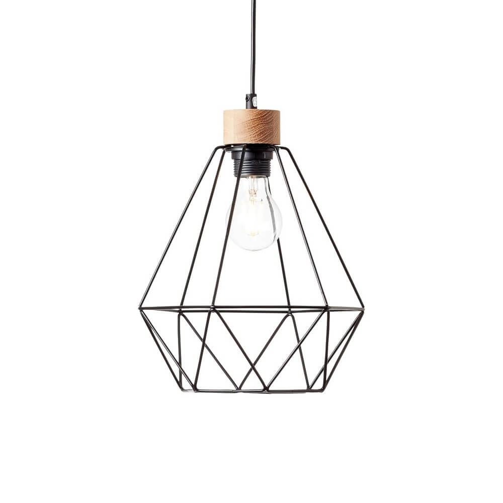 Ø 25cm hanglamp Drewno landelijke