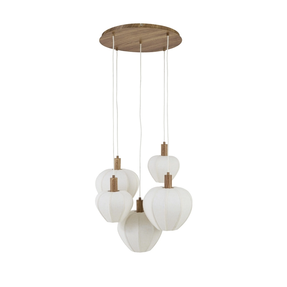 Japandi hanglamp Huxi 5-lichts licht Light & Living 8717807843441