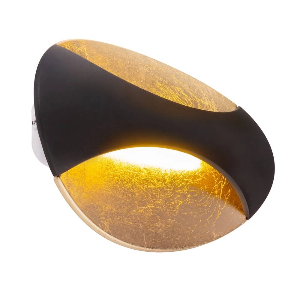 Design wandlamp Alexandra zwart met goud Design wandlamp Alexandra zwart met goud