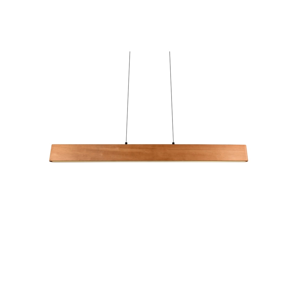 Strakke hanglamp Edgewood 115cm hout Trio 4017807662238