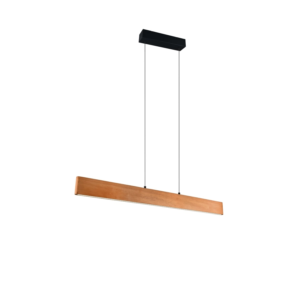 Strakke hanglamp Edgewood 115cm hout Trio 4017807662238