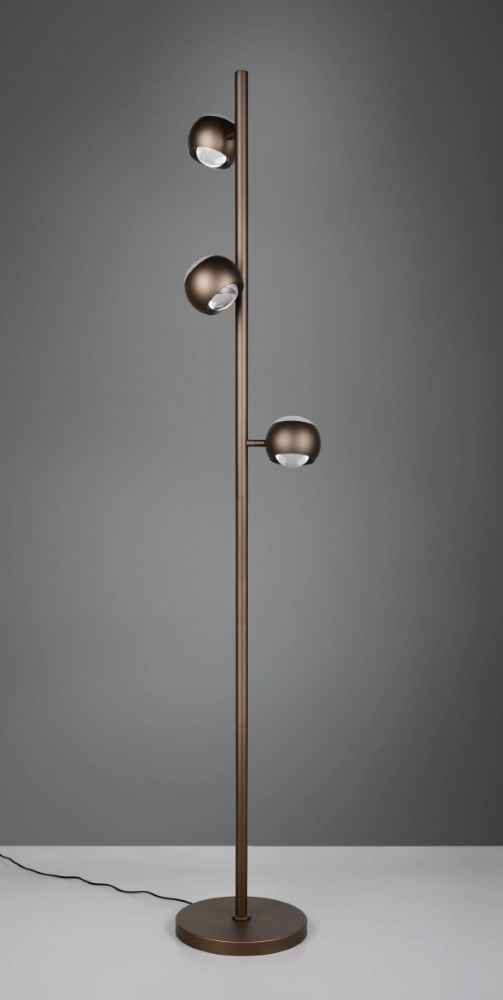 3-lichts led leeslamp Orbit platinum bruin Trio 4017807686654