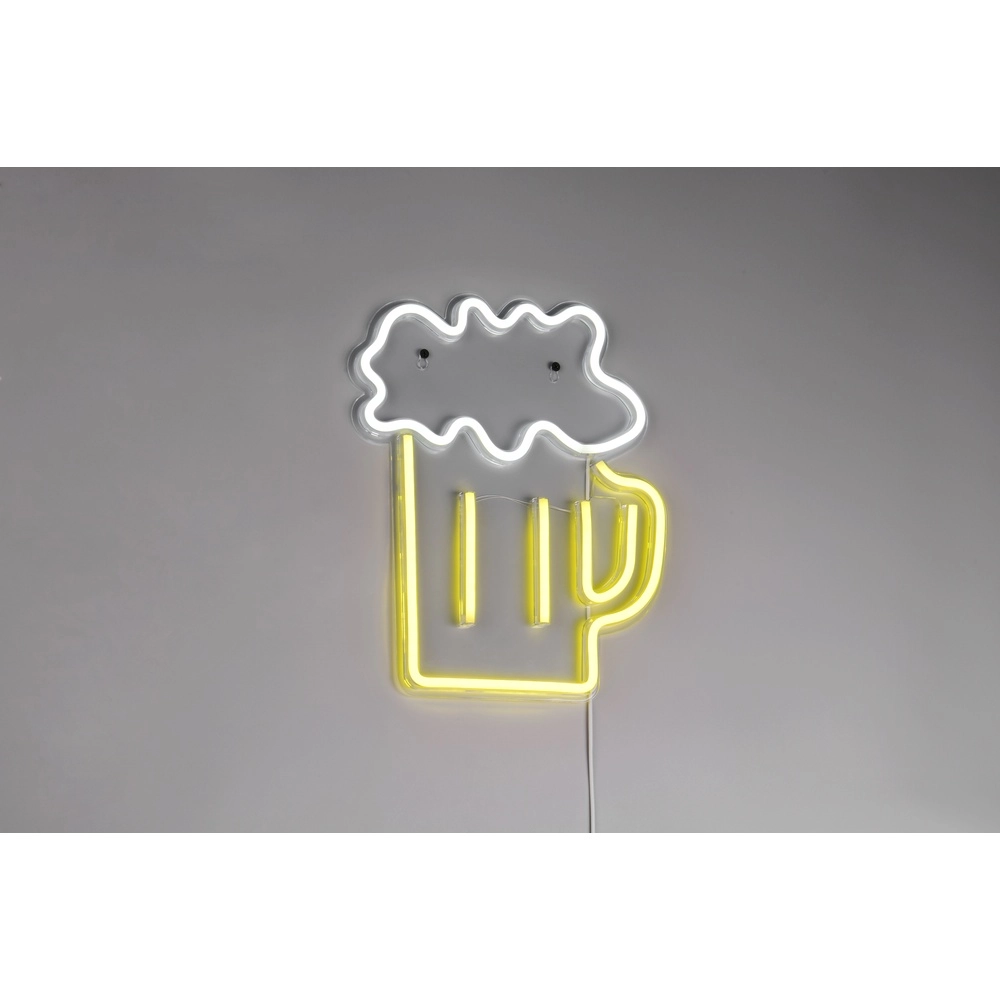 Neon wandlamp Beer geel Trio 4017807657470