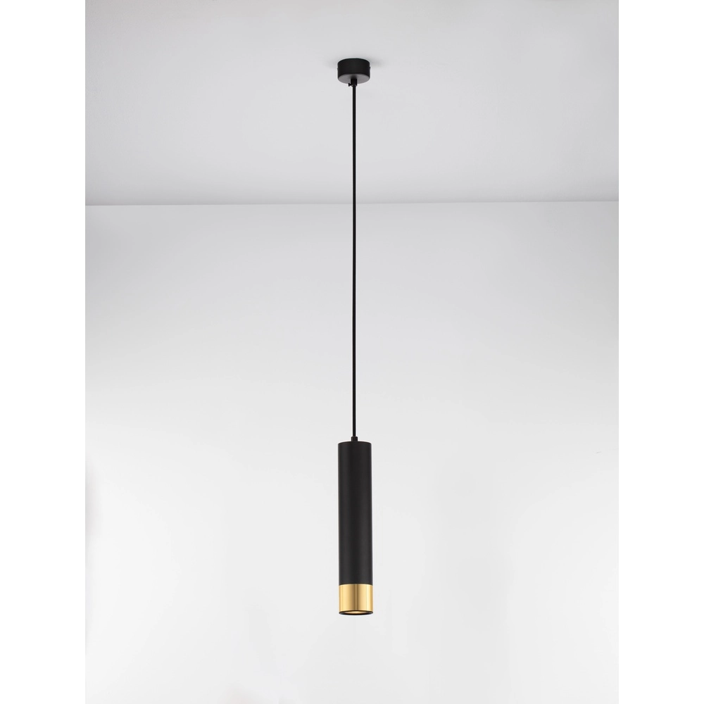 Design hanglamp Picto 30cm zwart met goud Lyora 5212017430373