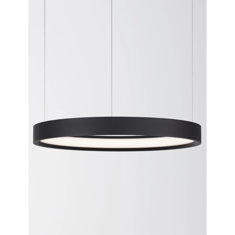 Ronde hanglamp Perrine zwart Ø 40cm Lyora 5212017438379