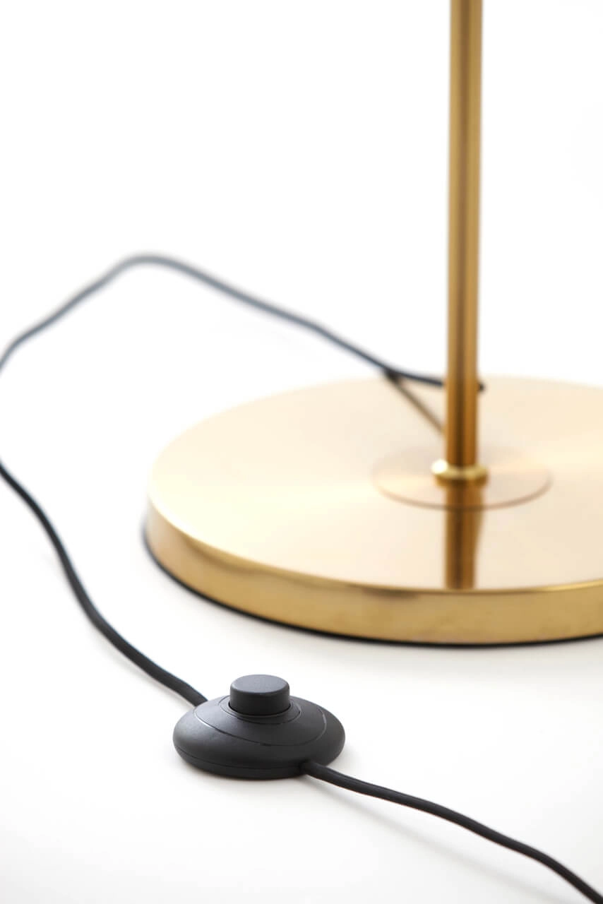 Gouden vloerlamp Medina met amber glas Light & Living 8717807696986