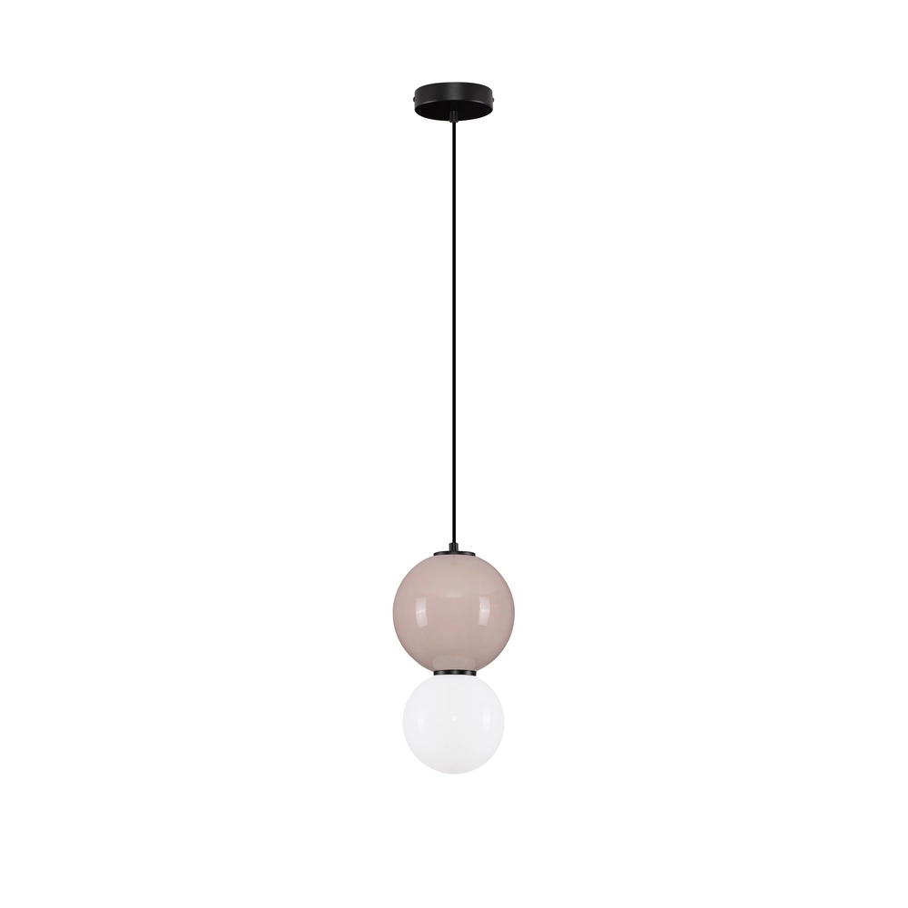 Hanglamp Noesis Ø 18cm mokka bruin met wit