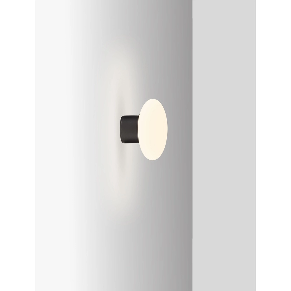 Plafondlamp Ali antraciet met ovaal wit glas Lyora 5212017476456