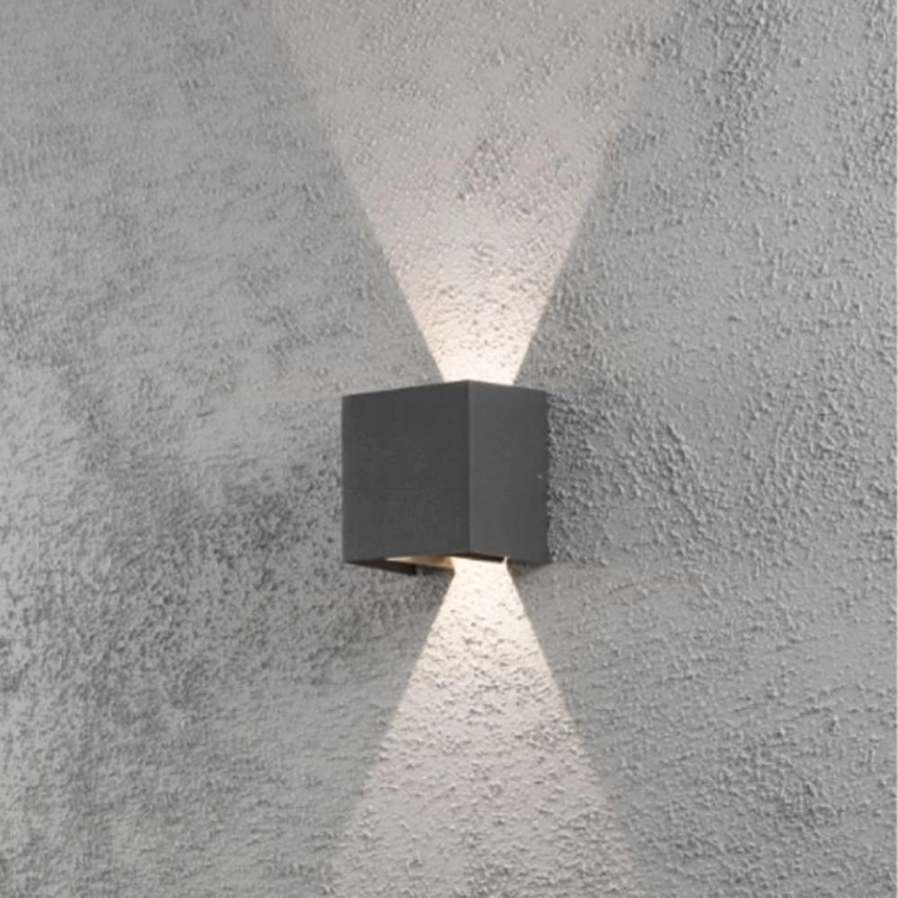 Ledspot Cremona Up - Down 2x3w - 3000K 13,5cm antraciet KonstSmide 7318307959376