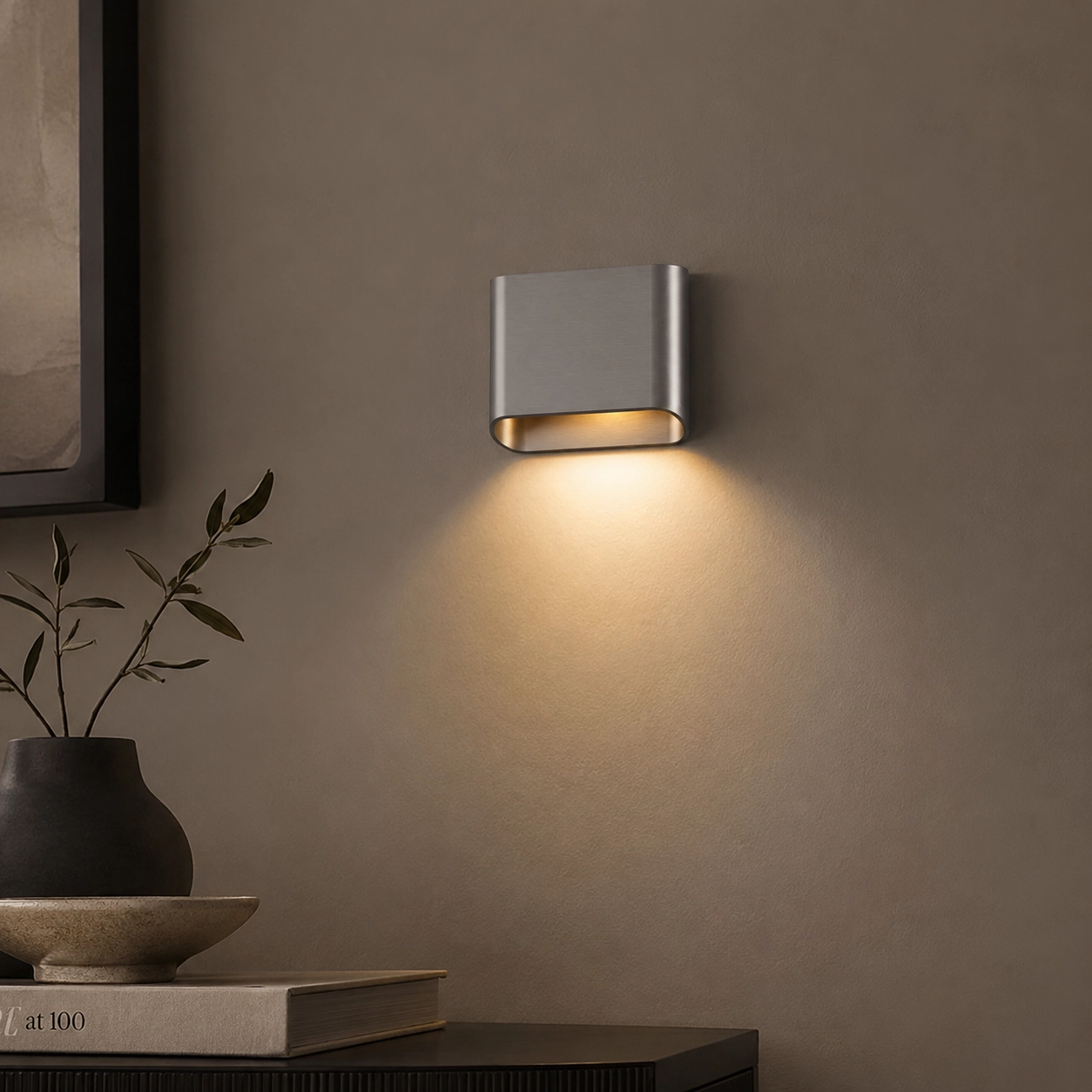 Wandlamp Diaz 1L Gun metal