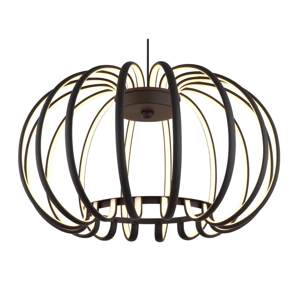 Zwarte hanglamp Ribbon design Globo 9007371575305