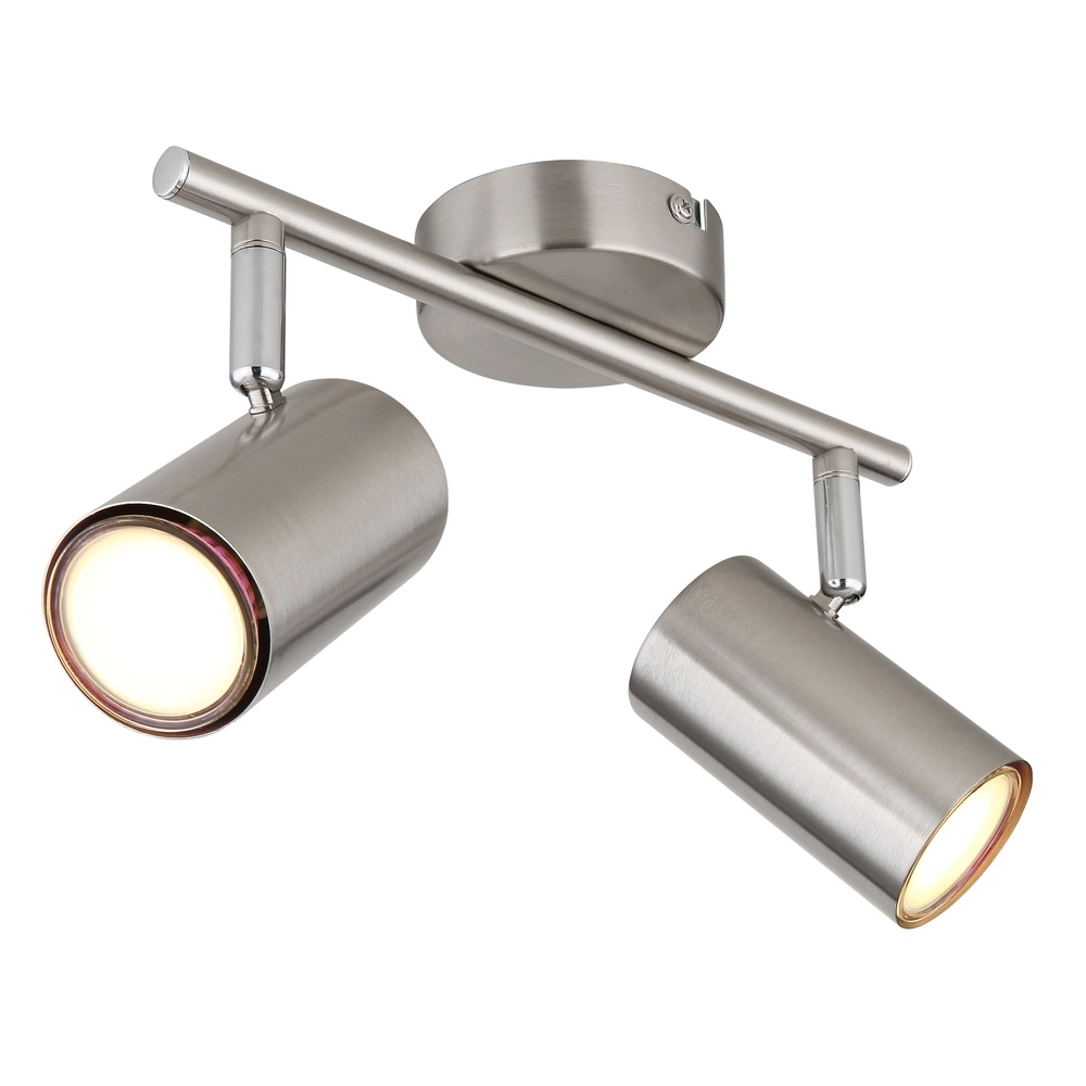 2-lichts plafondlamp Allvi nikkel