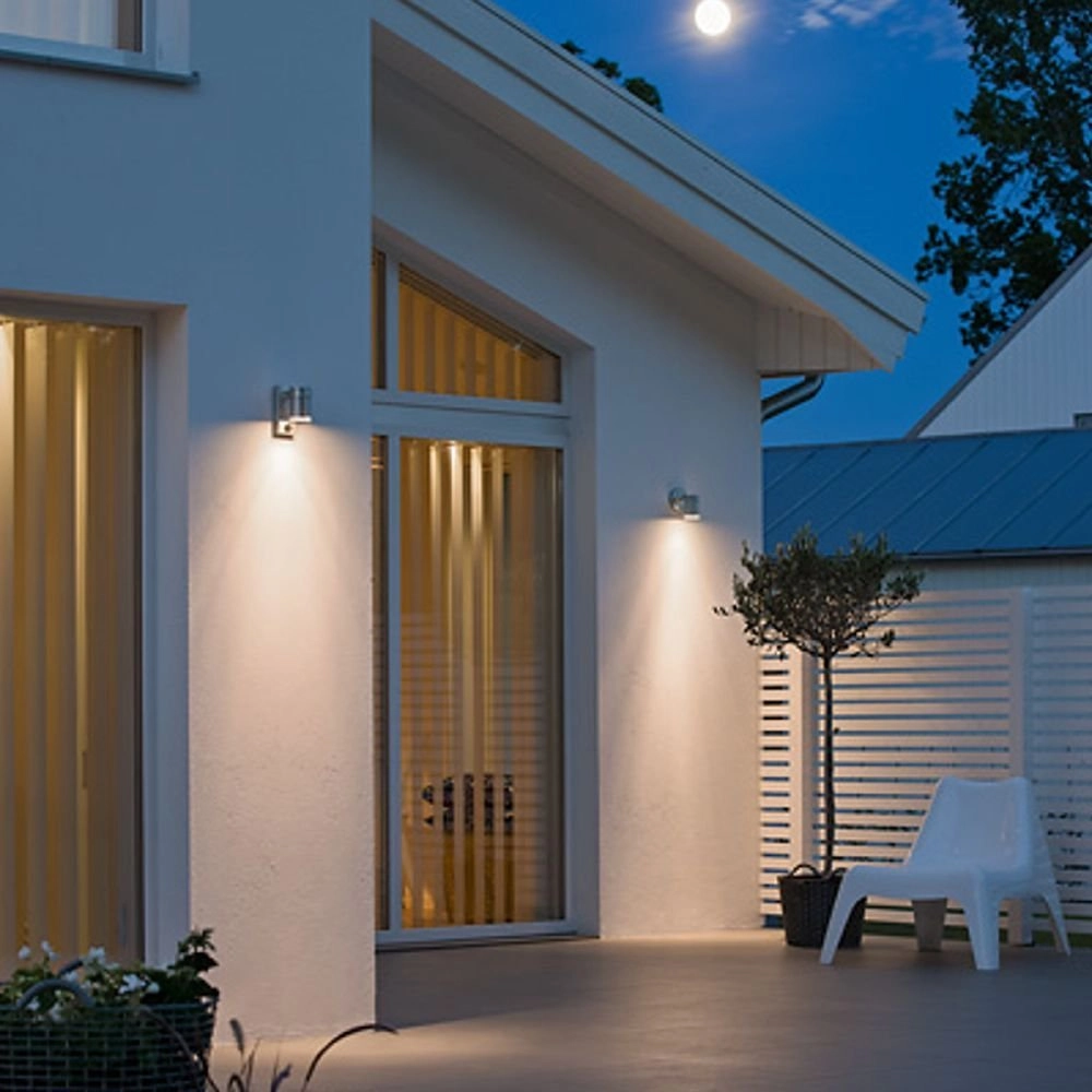 Wandspot Modena Downlight zinkgrijs met bewegingsmelder KonstSmide 7318307541328