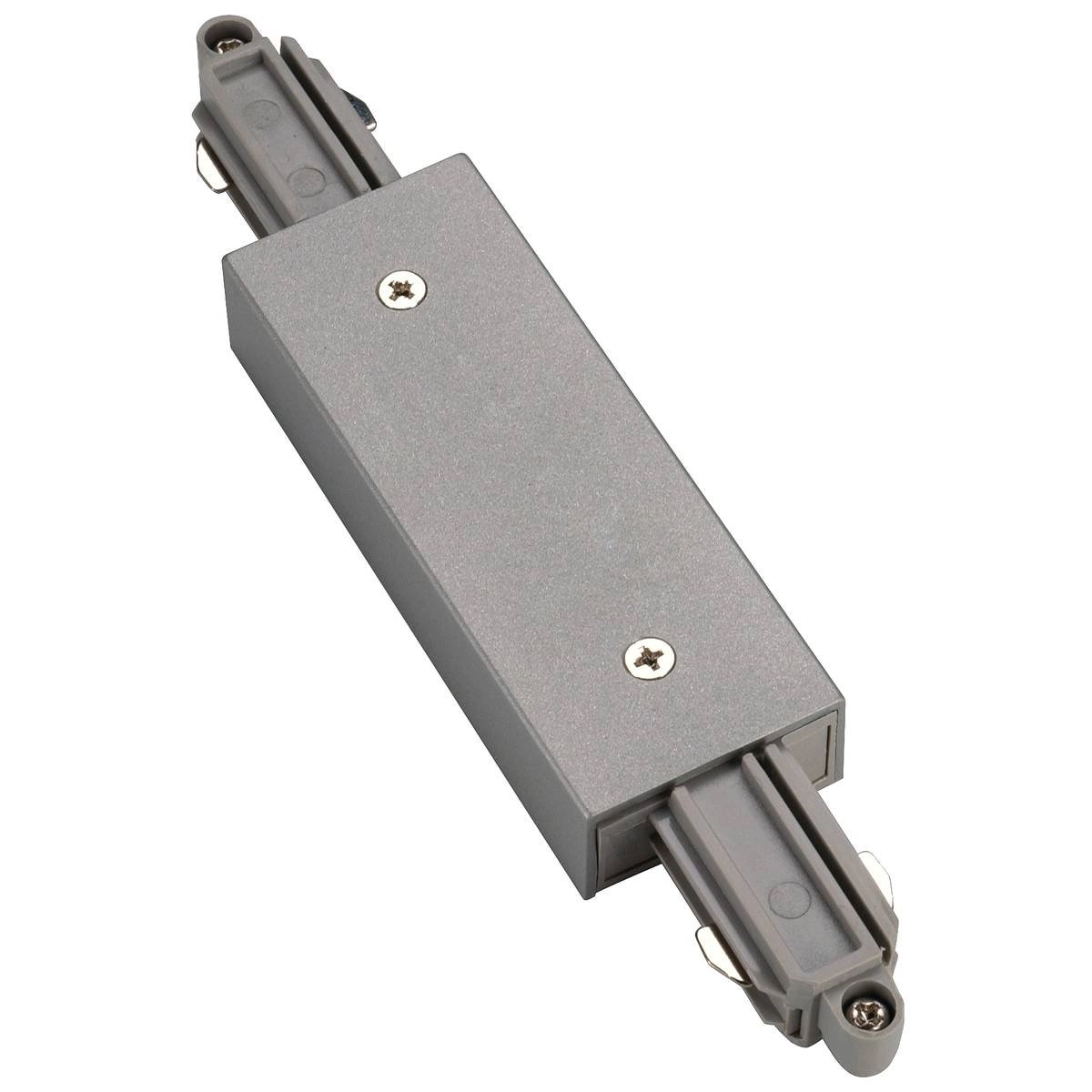 Grijze Connector 1-Fase langsverbinder elektrisch met voedingsmogelijkheid Grijze Connector 1-Fase langsverbinder elektrisch met voedingsmogelijkheid