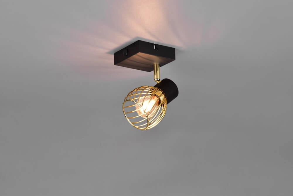 Design wandlamp Ardon zwart met goud Trio 4017807560886