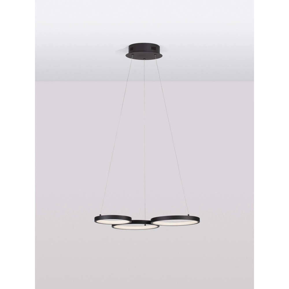 Moderne hanglamp Magnus zwart 55cm