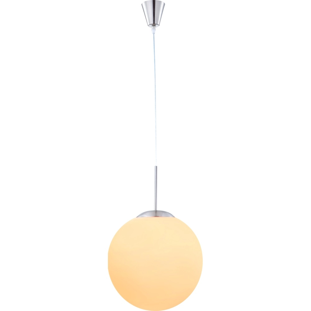 Design hanglamp Balla nikkel met wit Ø 30cm