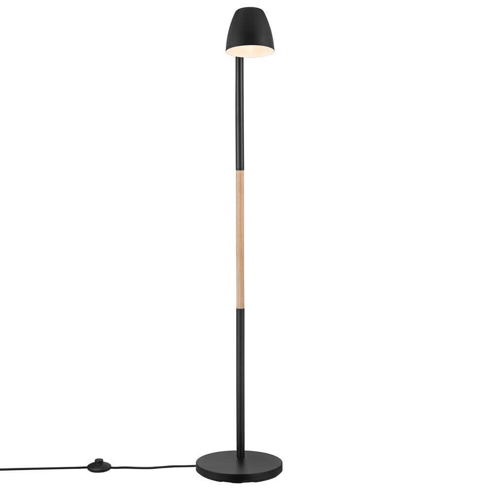 Vloerlamp Theo zwart met hout Nordlux 5704924005701