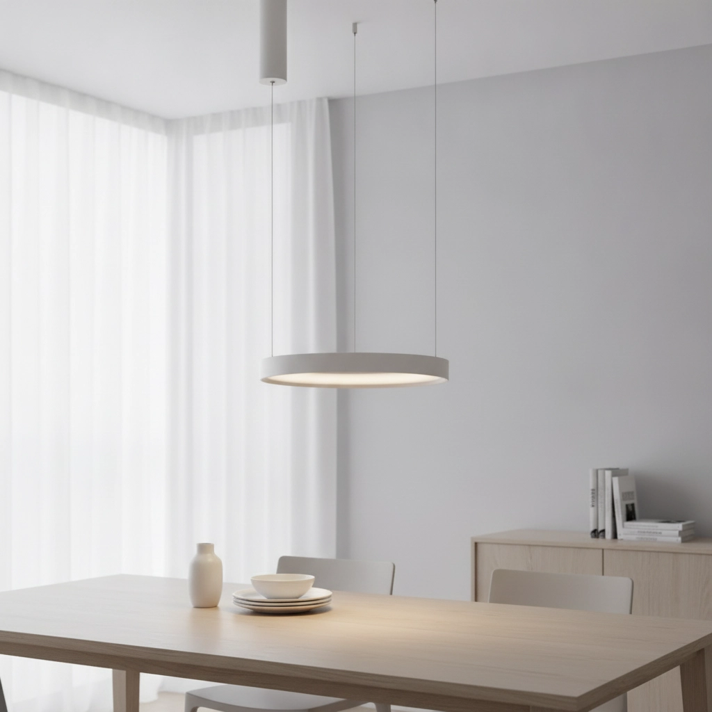 Ronde hanglamp Perrine wit Ø 40cm
