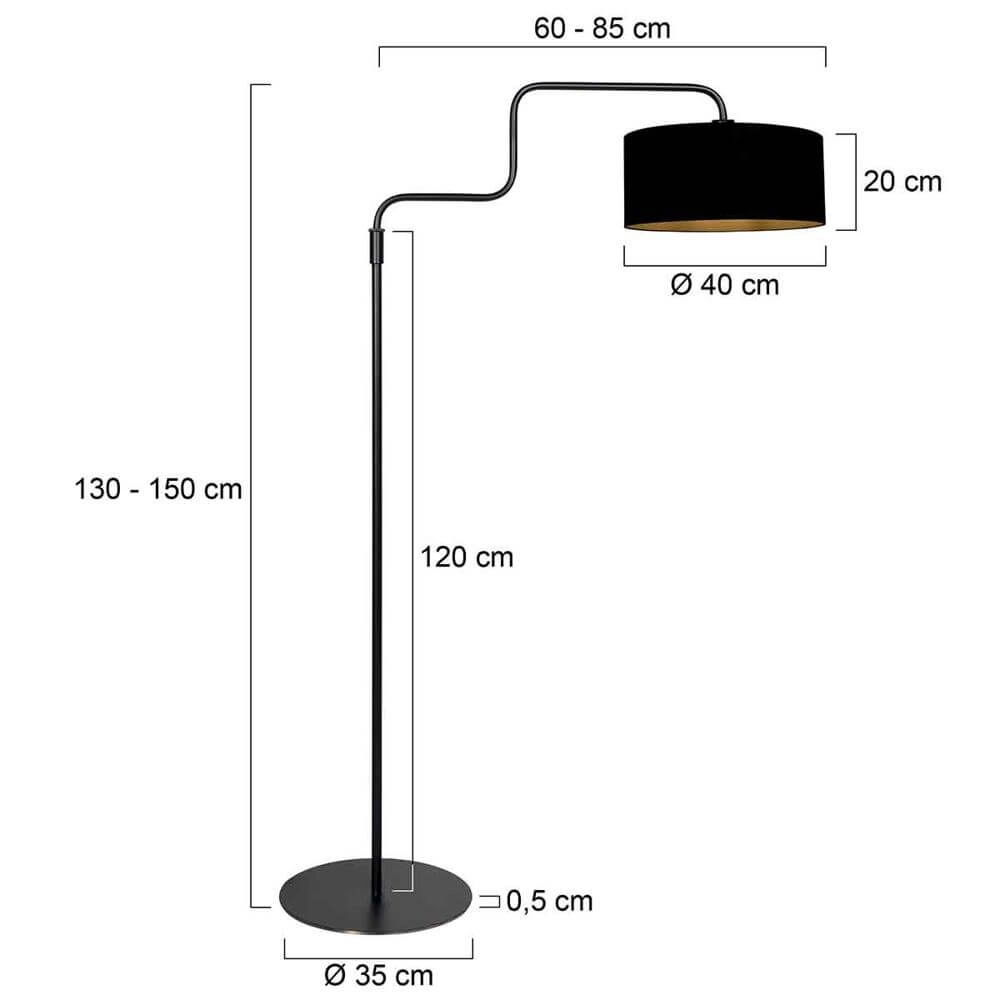 Vloerlamp Bloeba zwart Steinhauer 8712746176933