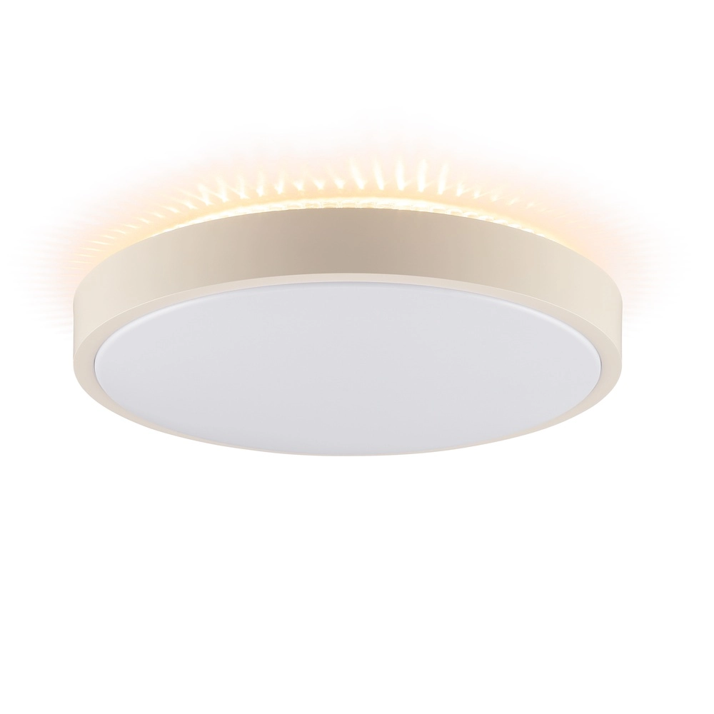 Plafonniere Solistra zand bruin met wit Ø 34,5cm Brilliant 4004353477614
