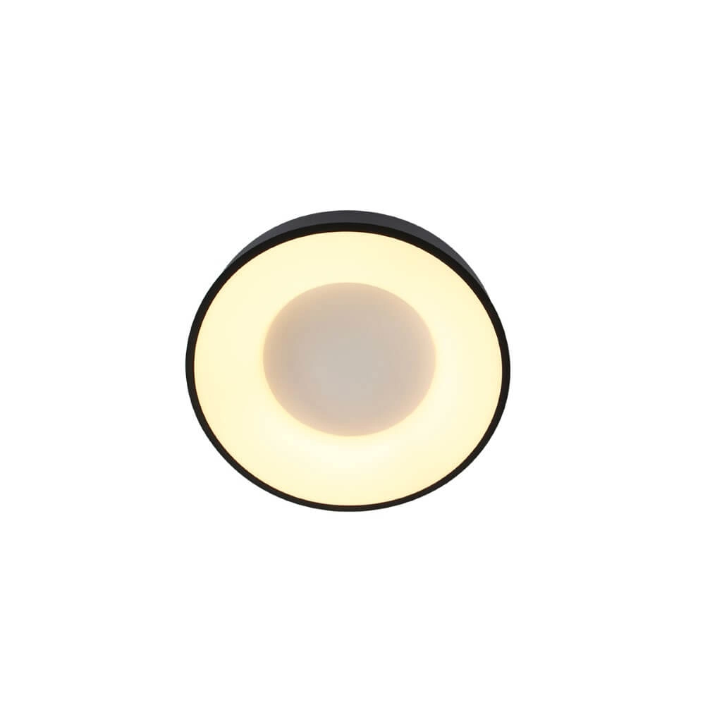 Zwarte plafondlamp Ringlede Ø 30cm Steinhauer 8712746135770