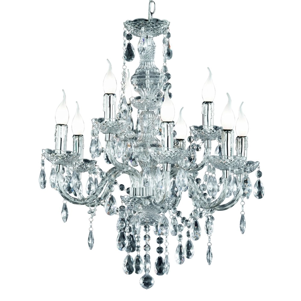 Kroonluchter Luster Crystal 61cm 9-lichts transparant Trio 4017807138474