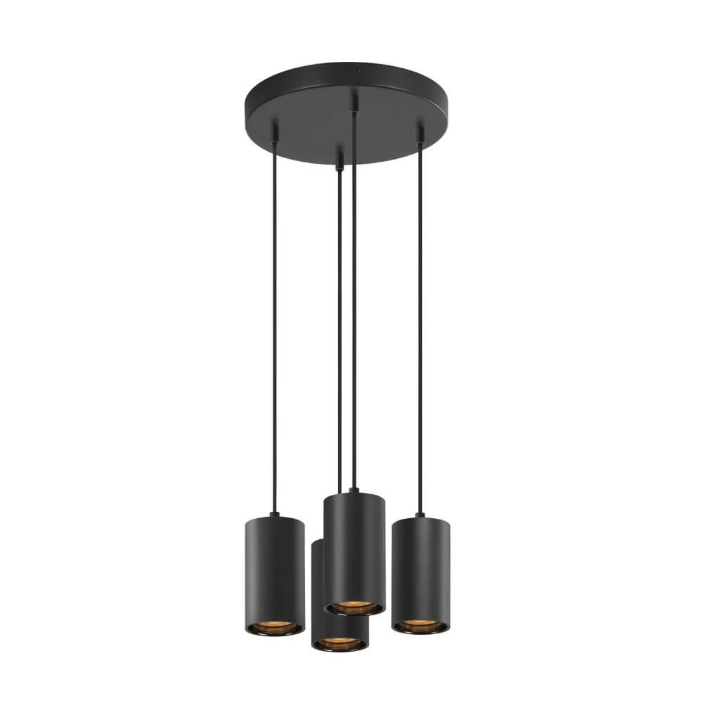 Pendel hanglamp Asto Tube zwart 4x GU10