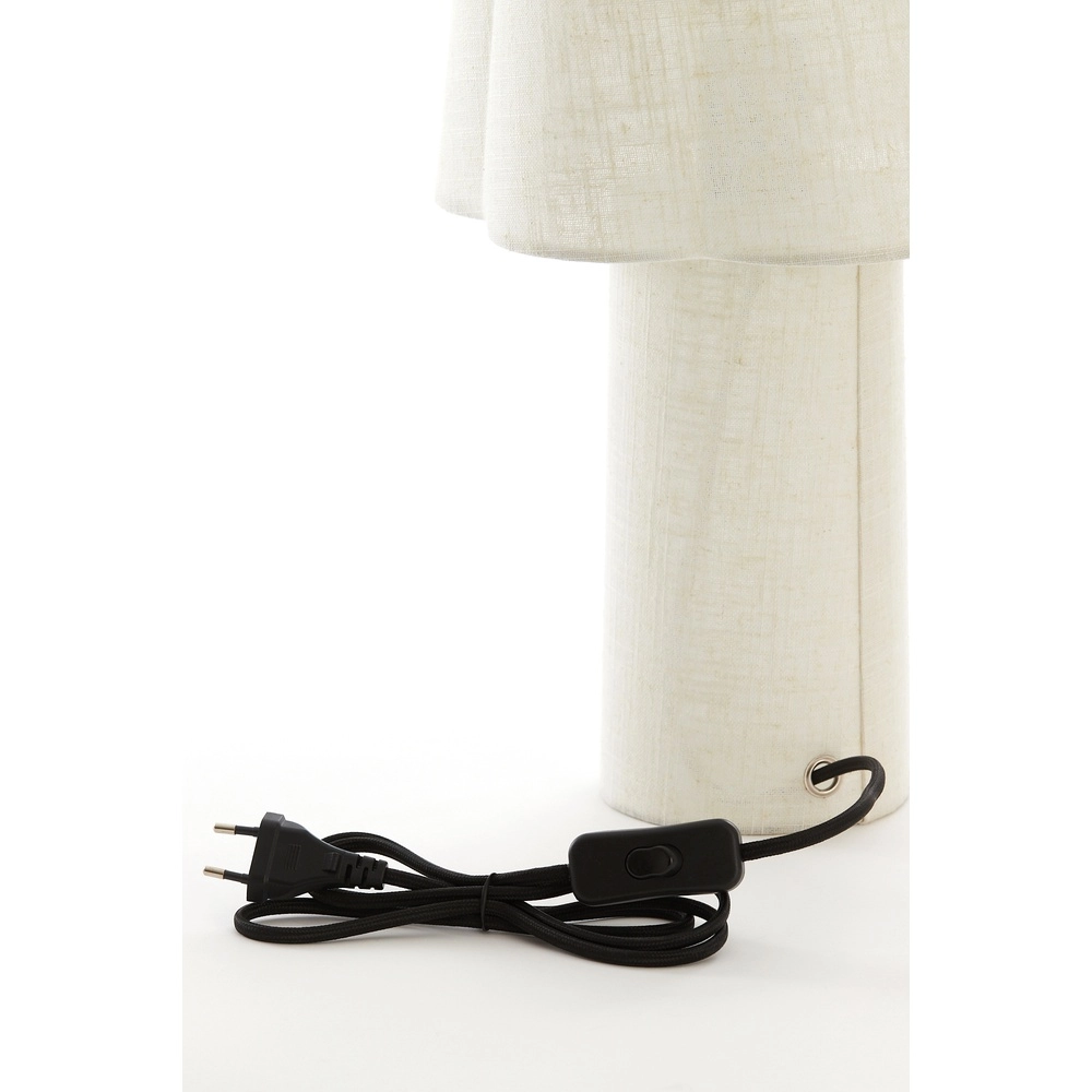 Schemerlamp Musaby organische vorm - naturel linnen Light & Living 8717807784249