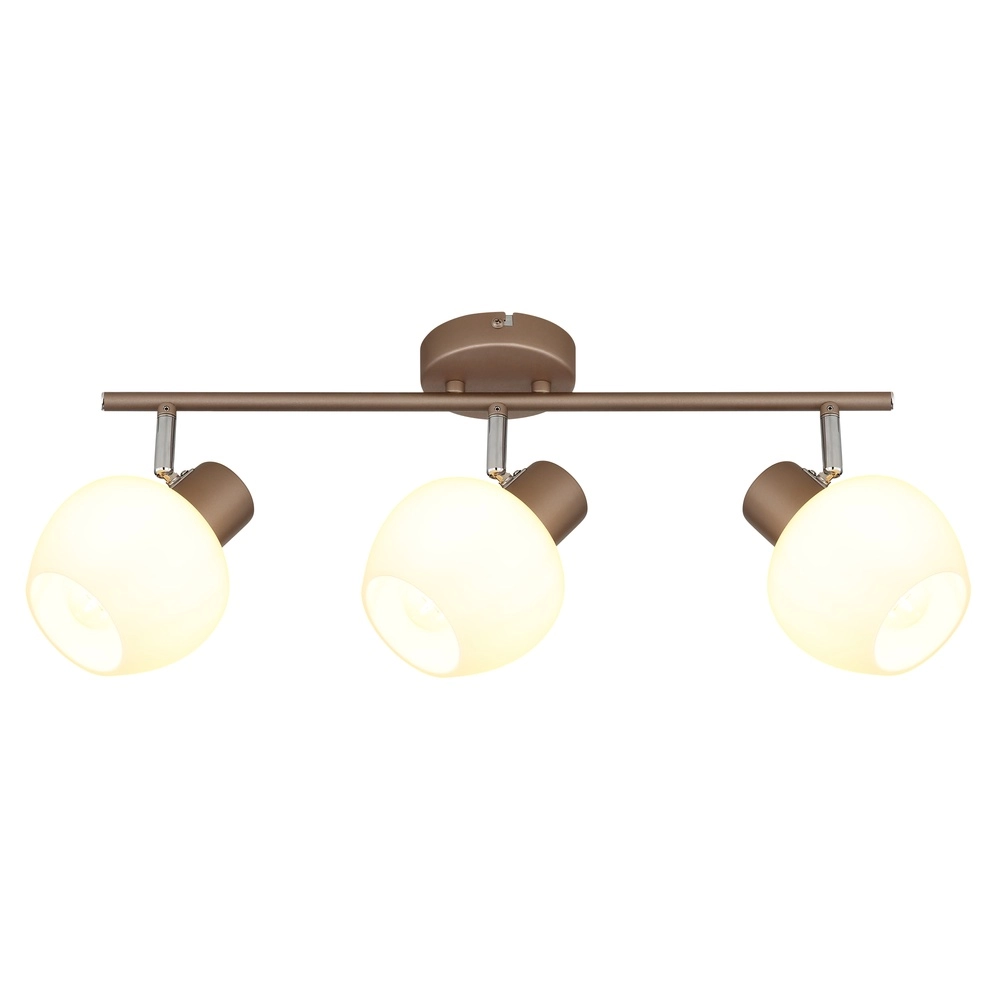 Plafondlamp Eileen 3-lichts koffie bruin Globo 9007371592562
