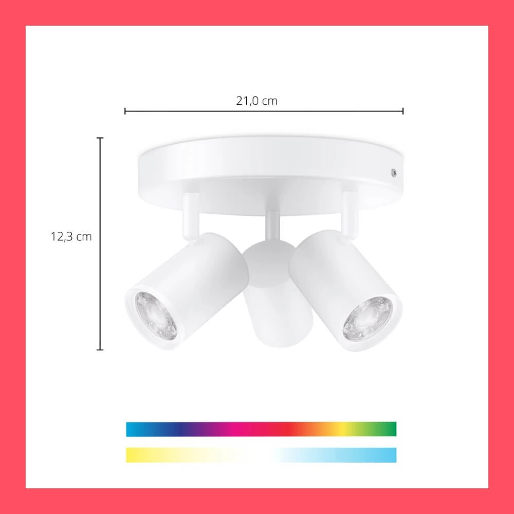 3-lichts opbouwspot Imageo smart - wit WiZ 8719514554511